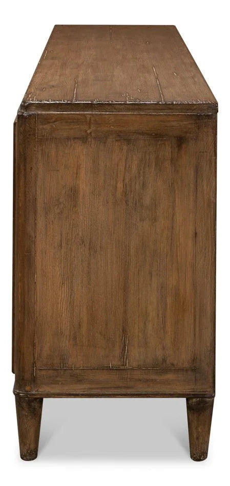 Deco Wall Wooden Brown Sideboard - LOOMLAN - Sarreid - Sideboards