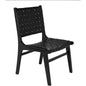 Dede Dining Chair, Leather, Black - LOOMLAN - Noir - Dining Chairs