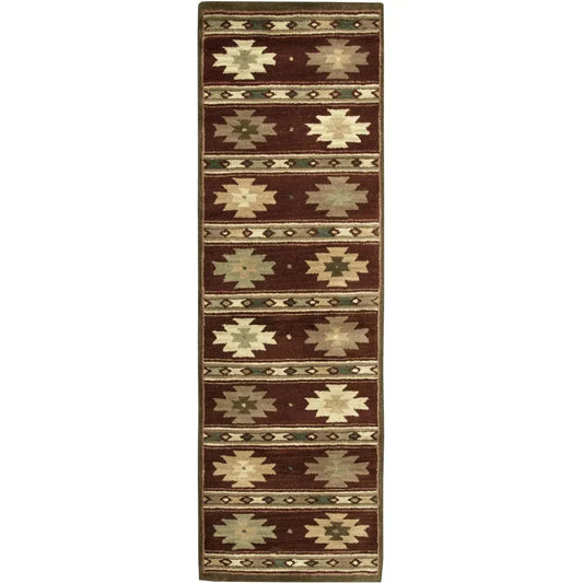 Deer Wool Red Hallway Kitchen Runner Rug - LOOMLAN - LOOMLAN - Area Rugs
