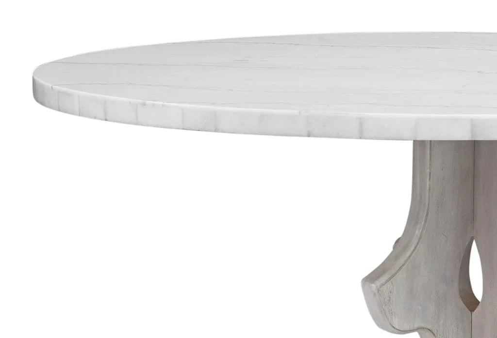 Delaney Marble Top Round Dining Table-Dining Tables-Bassett Mirror-LOOMLAN