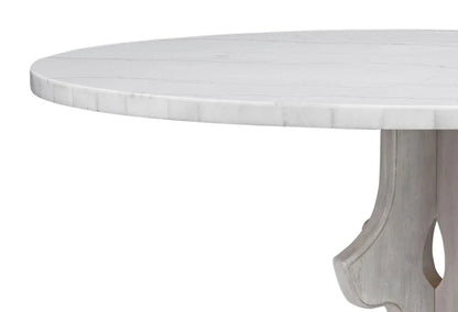 Delaney Marble Top Round Dining Table-Dining Tables-Bassett Mirror-LOOMLAN