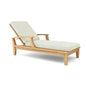 Delano Teak Reclining Sunlounger Sunbrella Cushion-Outdoor Cabanas & Loungers-HiTeak-Canvas-LOOMLAN