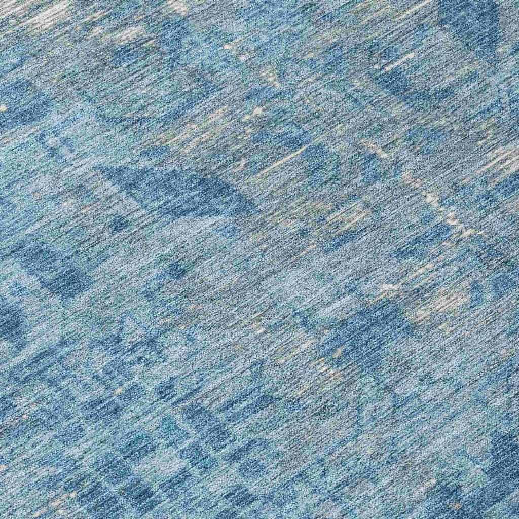 Delaura Blue Washable Indoor - Outdoor Rug - LOOMLAN - LOOMLAN Rugs - Outdoor Rugs