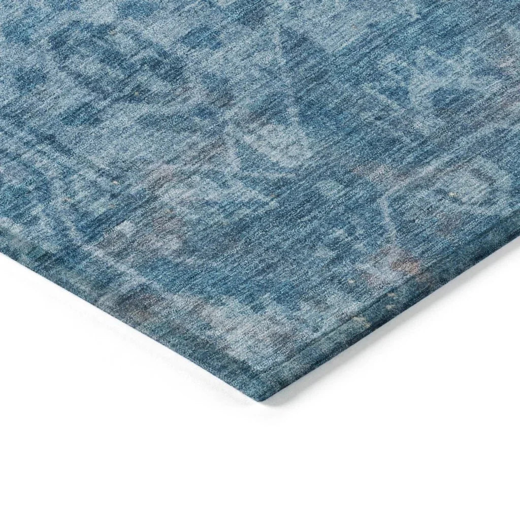 Delaura Blue Washable Indoor - Outdoor Rug - LOOMLAN - LOOMLAN Rugs - Outdoor Rugs