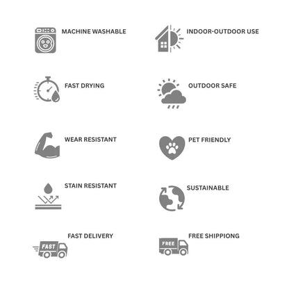 Delaura Brown Washable Indoor - Outdoor Rug - LOOMLAN - LOOMLAN Rugs - Outdoor Rugs