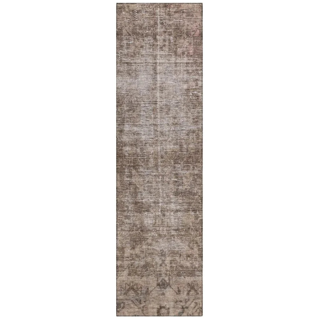 Delaura Brown Washable Indoor - Outdoor Rug - LOOMLAN - LOOMLAN Rugs - Outdoor Rugs