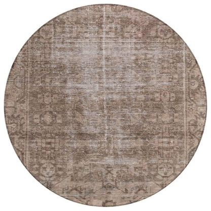 Delaura Brown Washable Indoor - Outdoor Rug - LOOMLAN - LOOMLAN Rugs - Outdoor Rugs