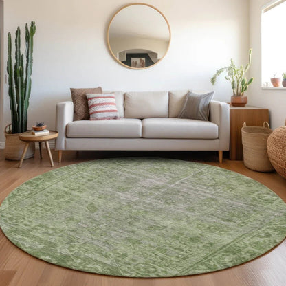 Delaura Fern Washable Indoor - Outdoor Rug - LOOMLAN - LOOMLAN Rugs - Outdoor Rugs