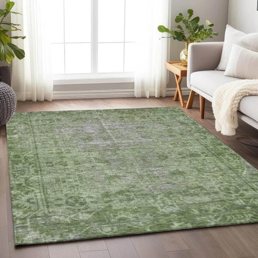 Delaura Fern Washable Indoor - Outdoor Rug - LOOMLAN - LOOMLAN Rugs - Outdoor Rugs