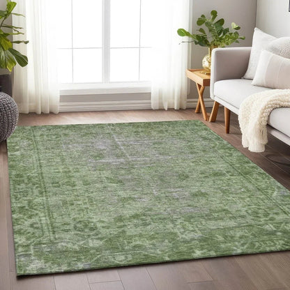 Delaura Fern Washable Indoor - Outdoor Rug - LOOMLAN - LOOMLAN Rugs - Outdoor Rugs