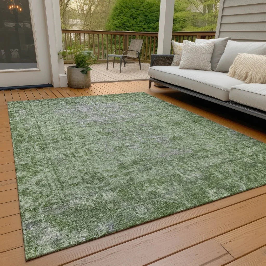 Delaura Fern Washable Indoor - Outdoor Rug - LOOMLAN - LOOMLAN Rugs - Outdoor Rugs