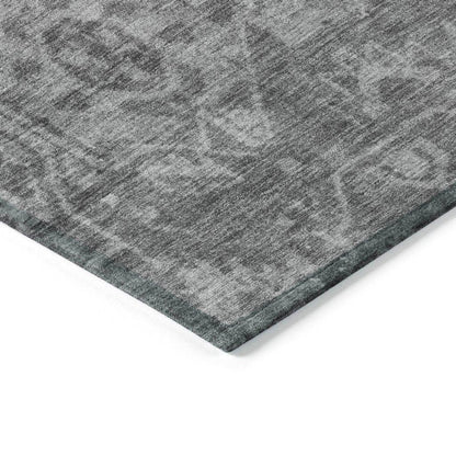 Delaura Gray Washable Indoor - Outdoor Rug - LOOMLAN - LOOMLAN Rugs - Outdoor Rugs