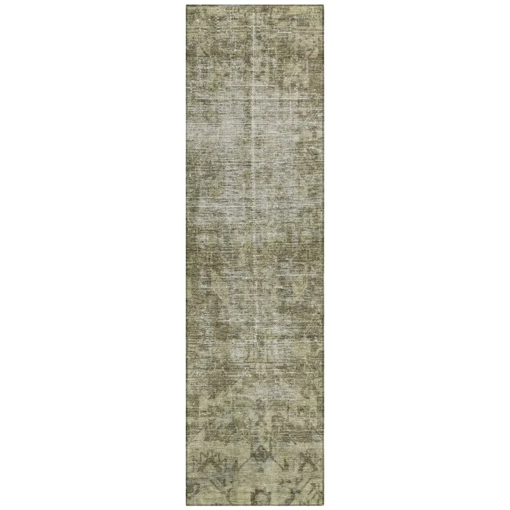 Delaura Green Washable Indoor - Outdoor Rug - LOOMLAN - LOOMLAN Rugs - Outdoor Rugs