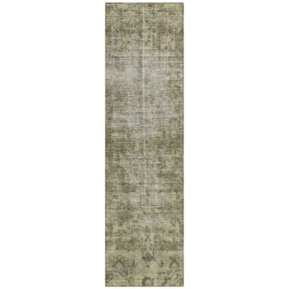 Delaura Green Washable Indoor - Outdoor Rug - LOOMLAN - LOOMLAN Rugs - Outdoor Rugs