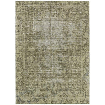 Delaura Green Washable Indoor - Outdoor Rug - LOOMLAN - LOOMLAN Rugs - Outdoor Rugs