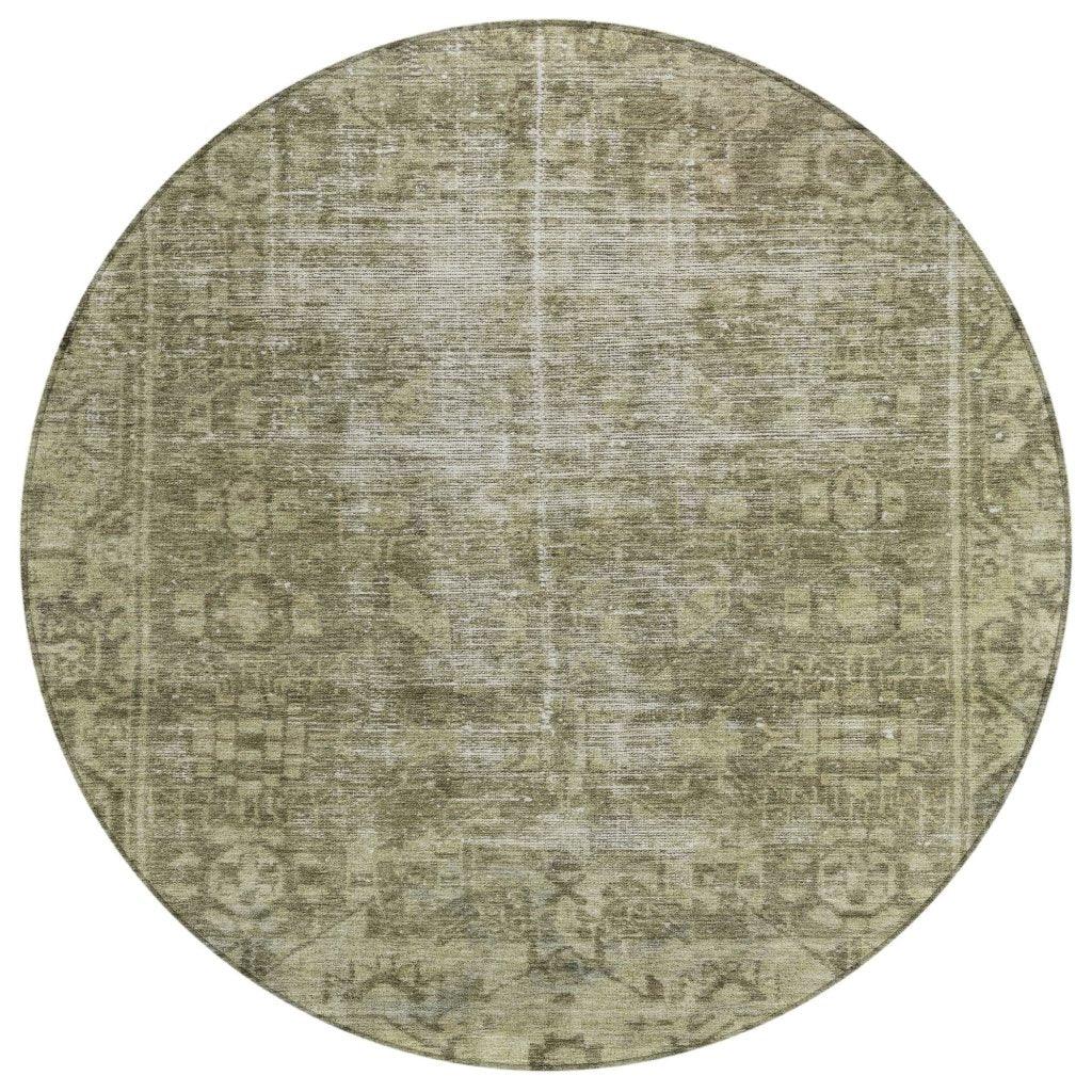 Delaura Green Washable Indoor - Outdoor Rug - LOOMLAN - LOOMLAN Rugs - Outdoor Rugs