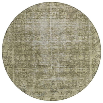 Delaura Green Washable Indoor - Outdoor Rug - LOOMLAN - LOOMLAN Rugs - Outdoor Rugs
