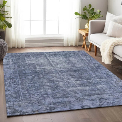 Delaura Navy Washable Indoor - Outdoor Rug - LOOMLAN - LOOMLAN Rugs - Outdoor Rugs