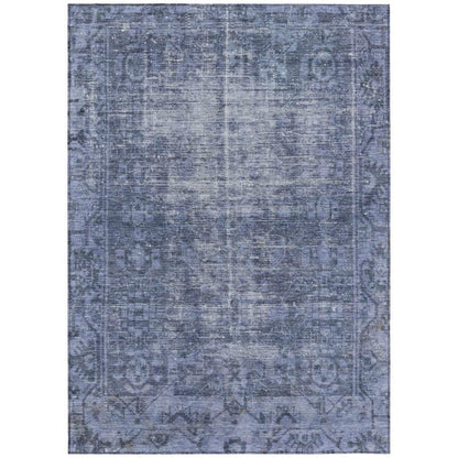 Delaura Navy Washable Indoor - Outdoor Rug - LOOMLAN - LOOMLAN Rugs - Outdoor Rugs