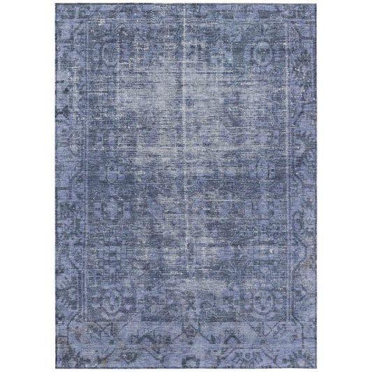 Delaura Navy Washable Indoor - Outdoor Rug - LOOMLAN - LOOMLAN Rugs - Outdoor Rugs