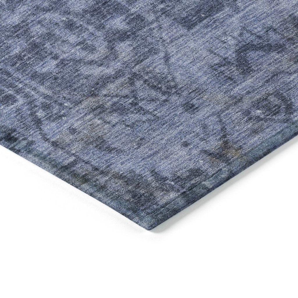 Delaura Navy Washable Indoor - Outdoor Rug - LOOMLAN - LOOMLAN Rugs - Outdoor Rugs
