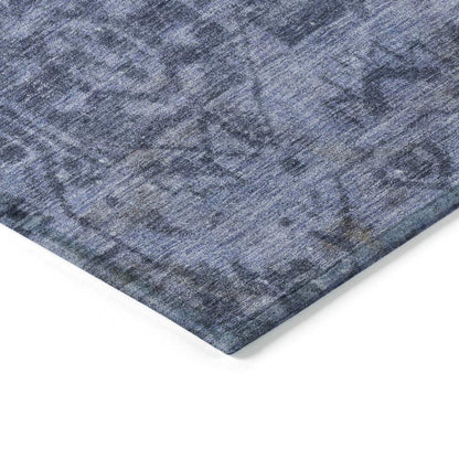 Delaura Navy Washable Indoor - Outdoor Rug - LOOMLAN - LOOMLAN Rugs - Outdoor Rugs