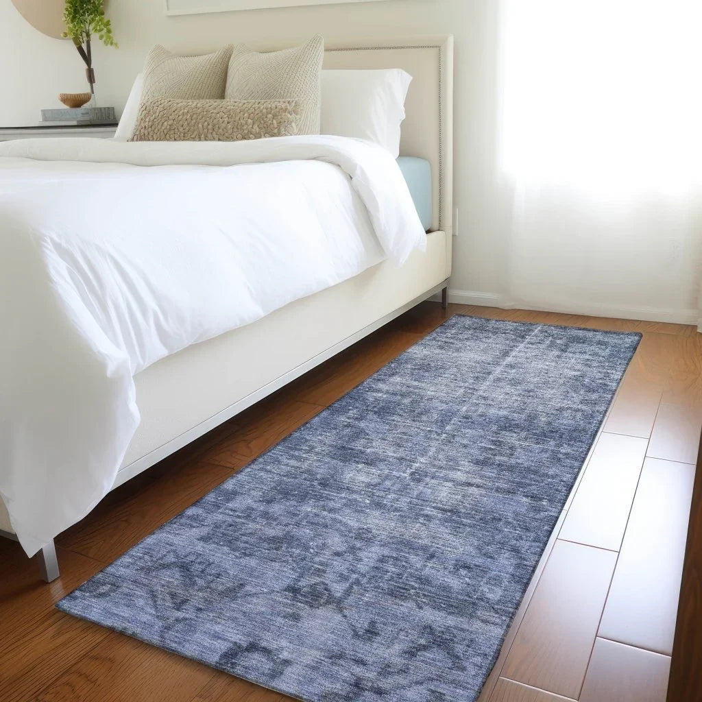 Delaura Navy Washable Indoor - Outdoor Rug - LOOMLAN - LOOMLAN Rugs - Outdoor Rugs