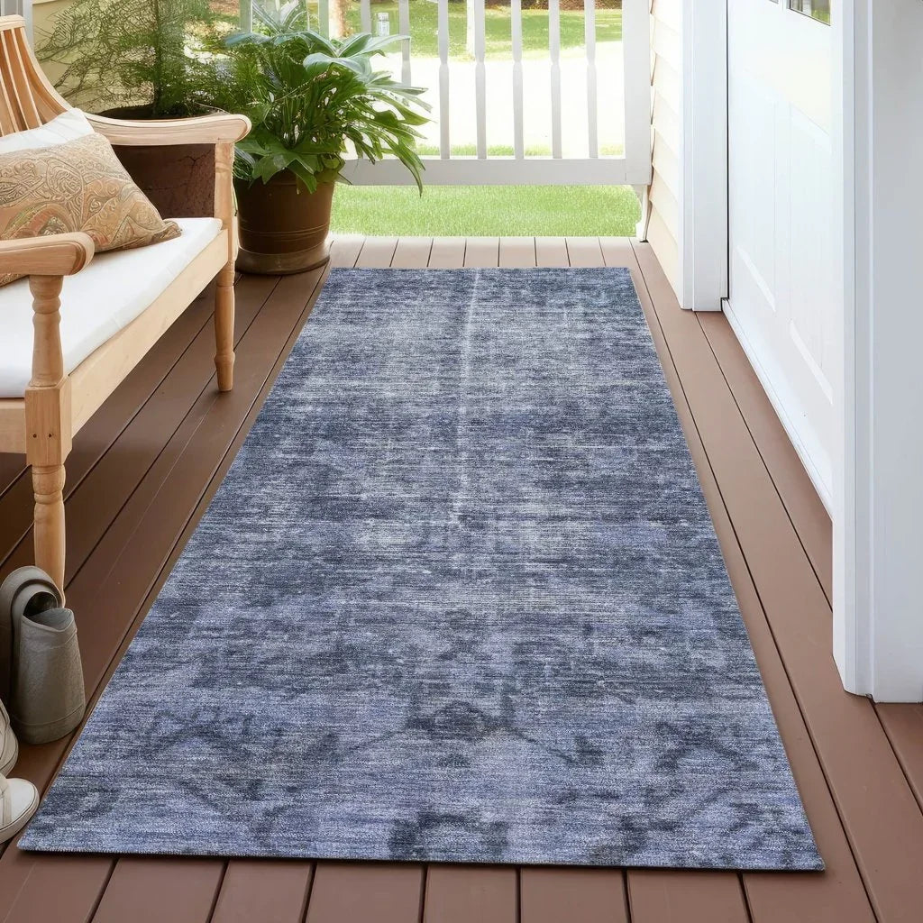 Delaura Navy Washable Indoor - Outdoor Rug - LOOMLAN - LOOMLAN Rugs - Outdoor Rugs