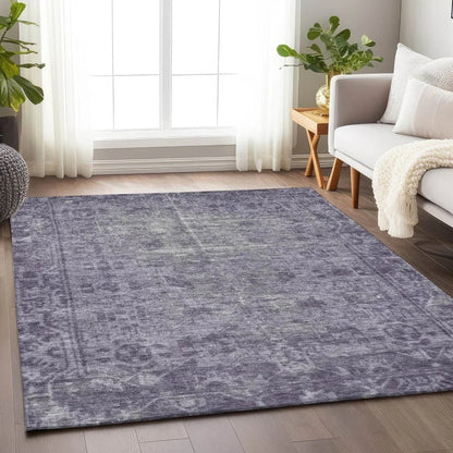 Delaura Purple Washable Indoor - Outdoor Rug - LOOMLAN - LOOMLAN Rugs - Outdoor Rugs