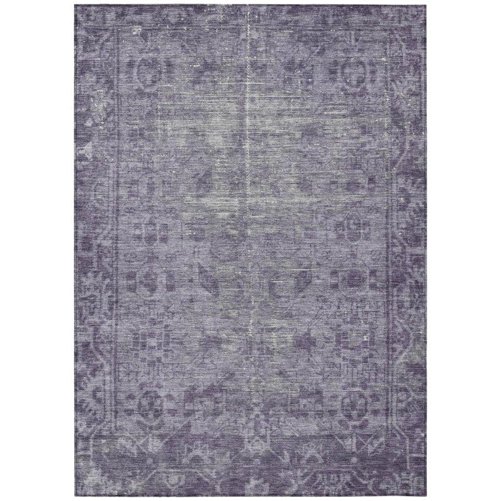 Delaura Purple Washable Indoor - Outdoor Rug - LOOMLAN - LOOMLAN Rugs - Outdoor Rugs