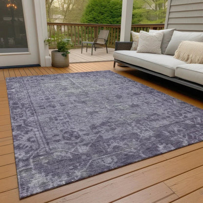 Delaura Purple Washable Indoor - Outdoor Rug - LOOMLAN - LOOMLAN Rugs - Outdoor Rugs