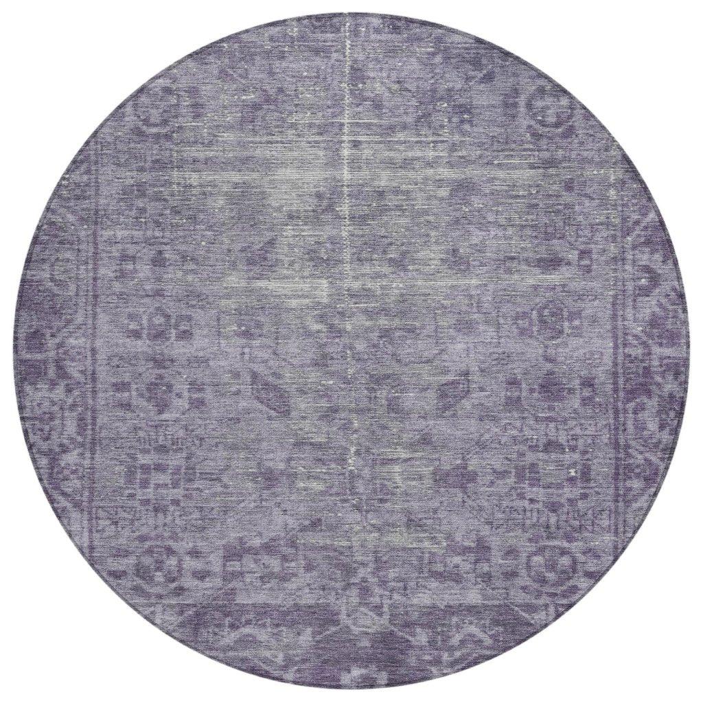 Delaura Purple Washable Indoor - Outdoor Rug - LOOMLAN - LOOMLAN Rugs - Outdoor Rugs