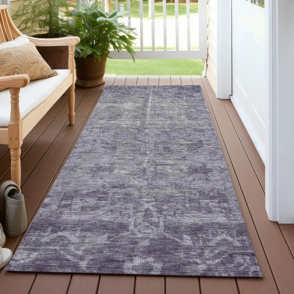 Delaura Purple Washable Indoor - Outdoor Rug - LOOMLAN - LOOMLAN Rugs - Outdoor Rugs