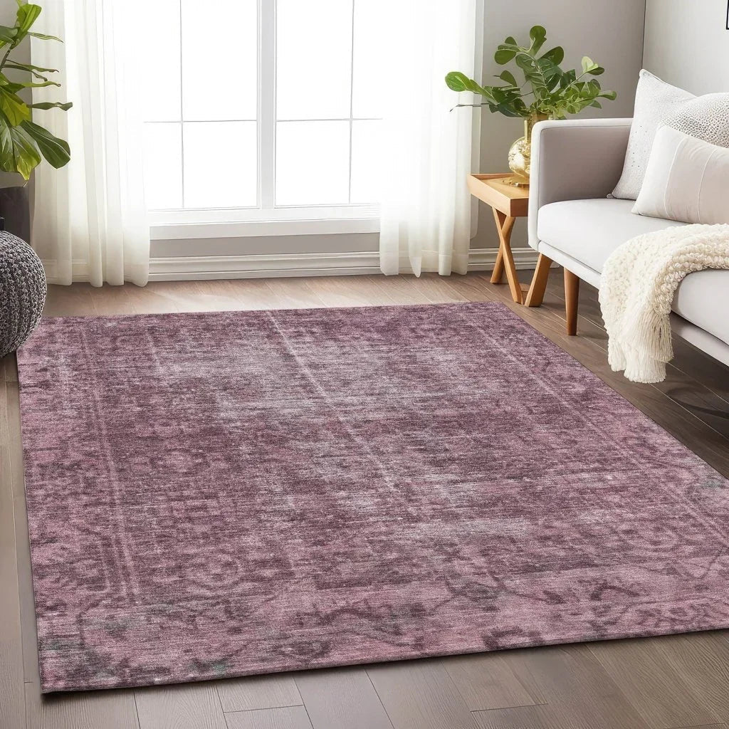 Delaura Red Washable Indoor - Outdoor Rug - LOOMLAN - LOOMLAN Rugs - Outdoor Rugs