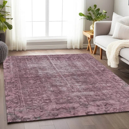 Delaura Red Washable Indoor - Outdoor Rug - LOOMLAN - LOOMLAN Rugs - Outdoor Rugs