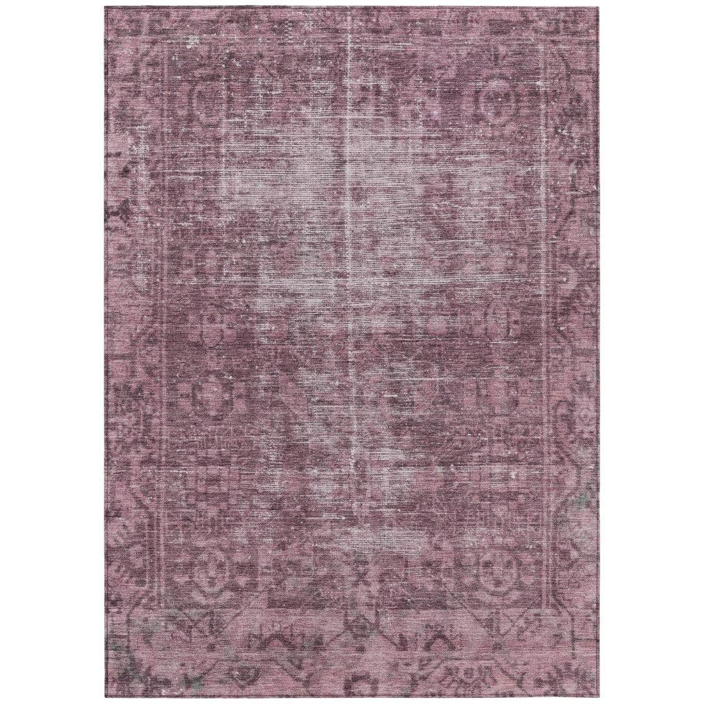 Delaura Red Washable Indoor - Outdoor Rug - LOOMLAN - LOOMLAN Rugs - Outdoor Rugs