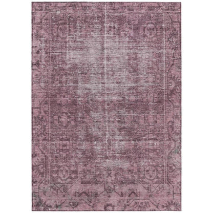 Delaura Red Washable Indoor - Outdoor Rug - LOOMLAN - LOOMLAN Rugs - Outdoor Rugs