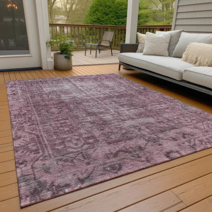 Delaura Red Washable Indoor - Outdoor Rug - LOOMLAN - LOOMLAN Rugs - Outdoor Rugs