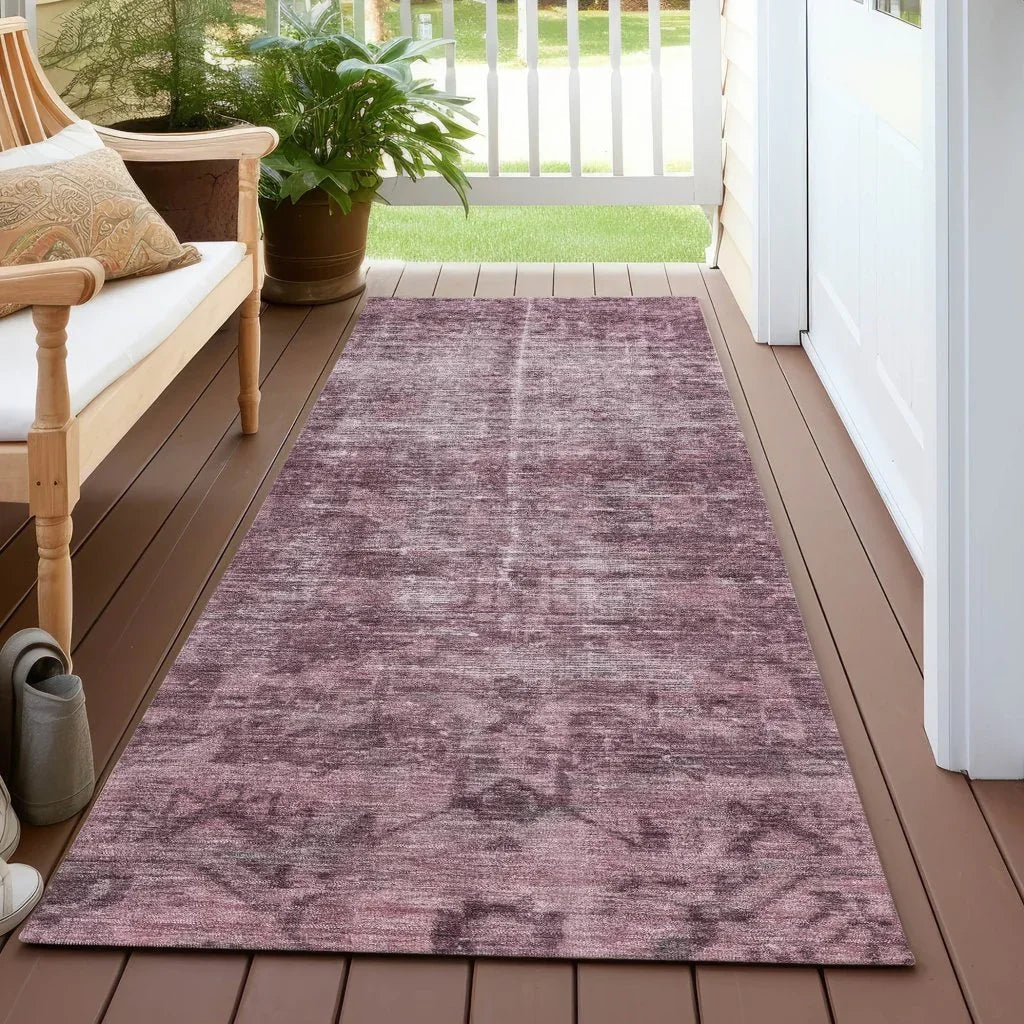 Delaura Red Washable Indoor - Outdoor Rug - LOOMLAN - LOOMLAN Rugs - Outdoor Rugs