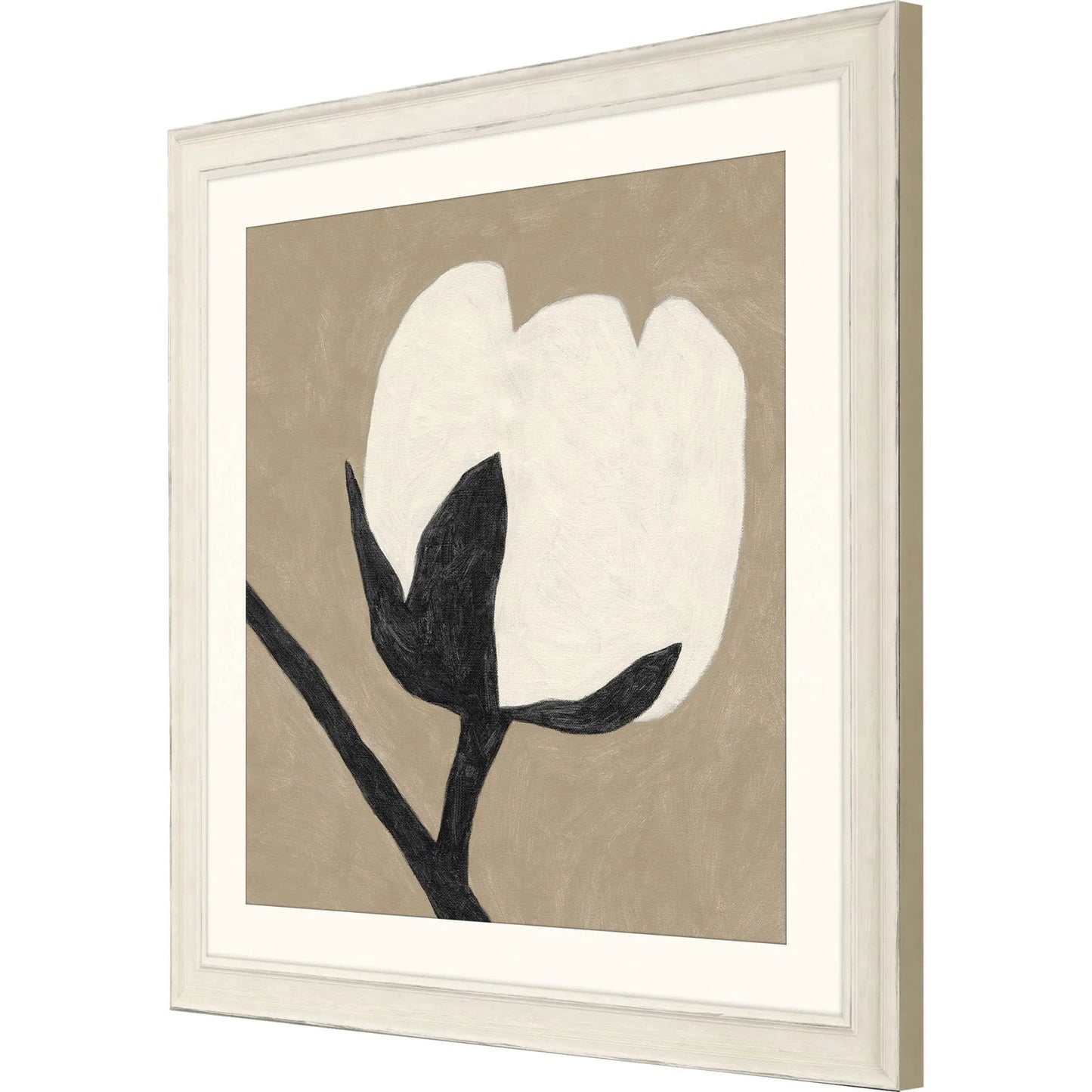 Delicate Sketch Wood White Framed Wall Art