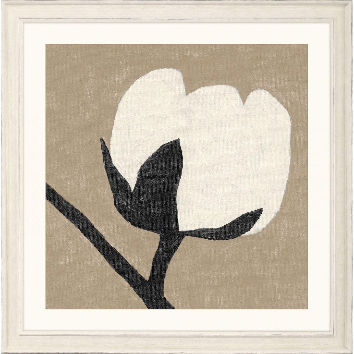 Delicate Sketch Wood White Framed Wall Art