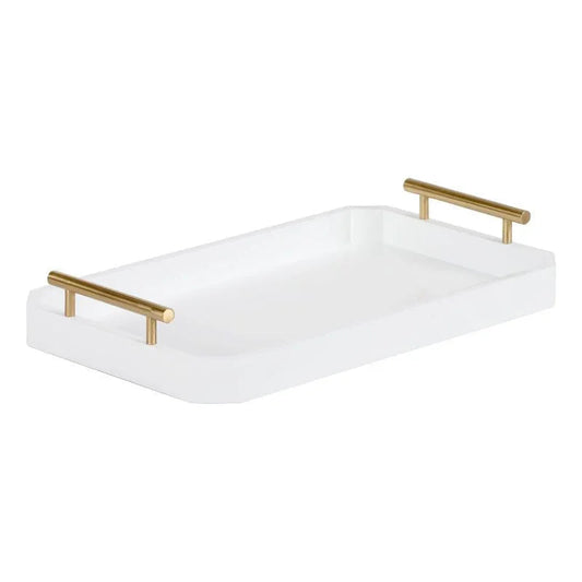 Delilah Generous White Tray - LOOMLAN - Trays