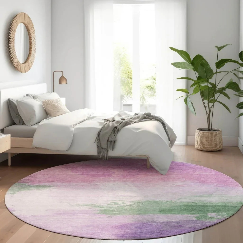 Delisah Purple Washable Indoor - Outdoor Rug - LOOMLAN - LOOMLAN Rugs - Outdoor Rugs