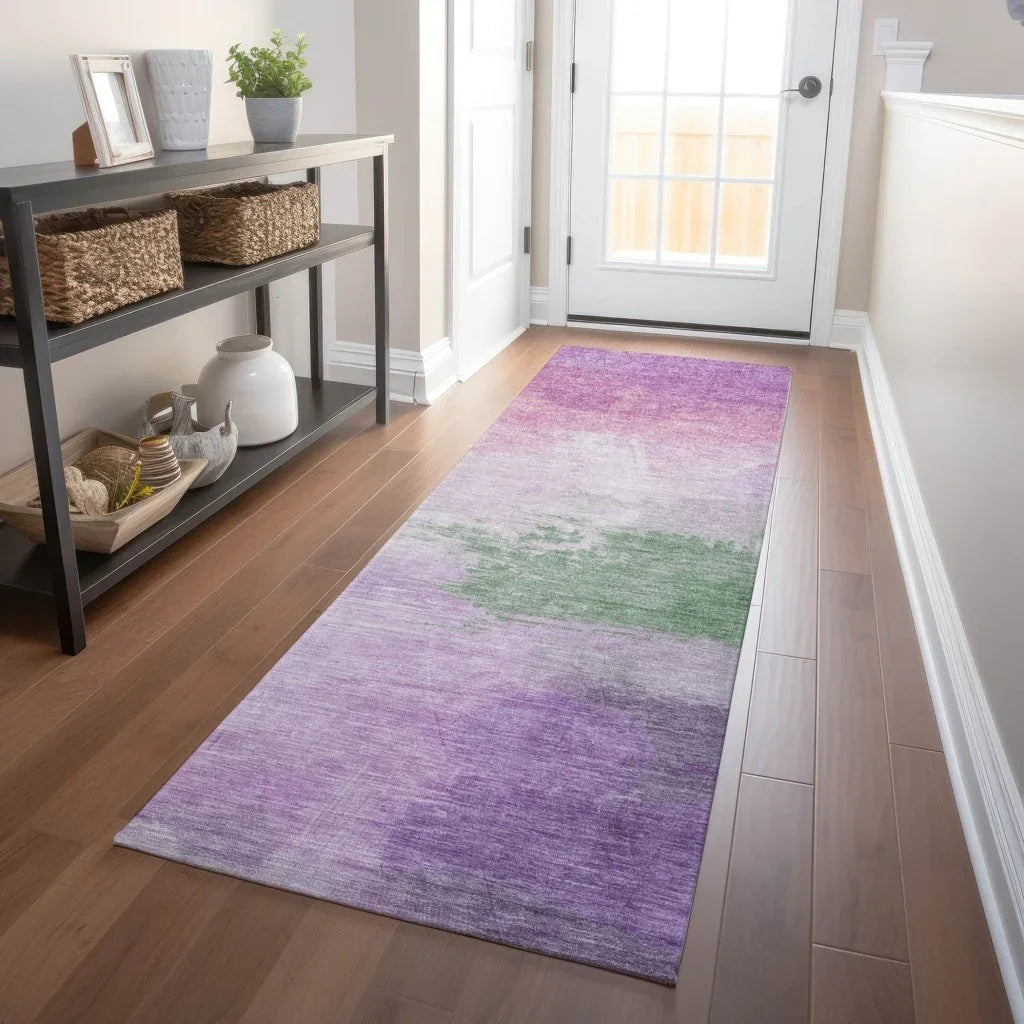 Delisah Purple Washable Indoor - Outdoor Rug - LOOMLAN - LOOMLAN Rugs - Outdoor Rugs
