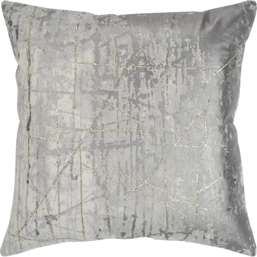 Dell Silver Throw Pillow With Down Insert - LOOMLAN - LOOMLAN - Throw Pillows