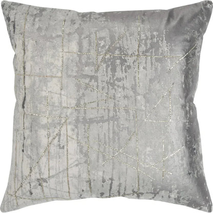 Dell Silver Throw Pillow With Down Insert - LOOMLAN - LOOMLAN - Throw Pillows