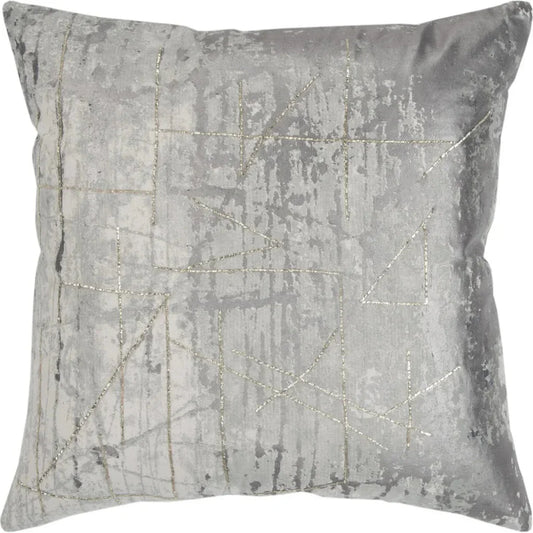 Dell Silver Throw Pillow With Down Insert - LOOMLAN - LOOMLAN - Throw Pillows