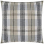 Dellwood Plaid Check Tan Grey Large Throw Pillow Insert - LOOMLAN - D.V. Kap - Throw Pillows