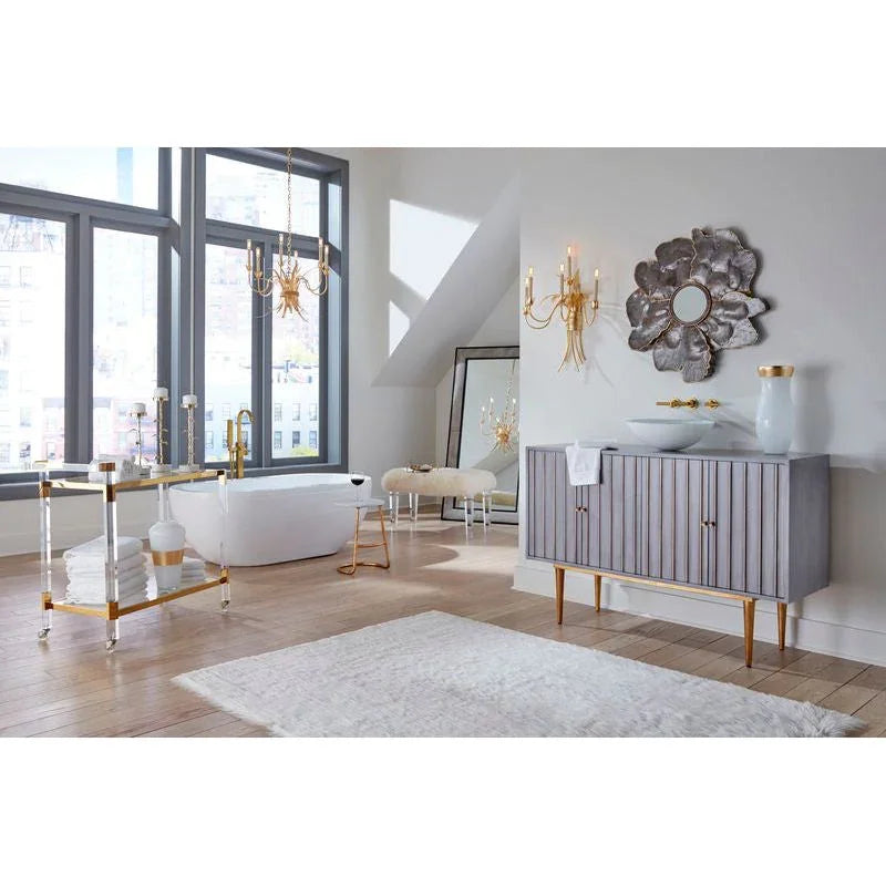 Delphine Wooden Grey Cabinet - LOOMLAN - Wildwood - Accent Cabinets