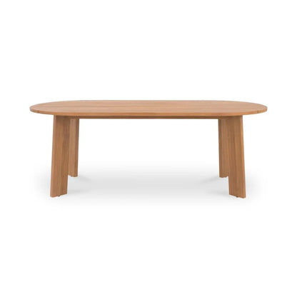 Delta Oval Teak Outdoor Dining Table-Outdoor Dining Tables-Moe's Home-LOOMLAN